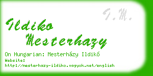 ildiko mesterhazy business card