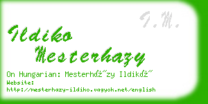 ildiko mesterhazy business card